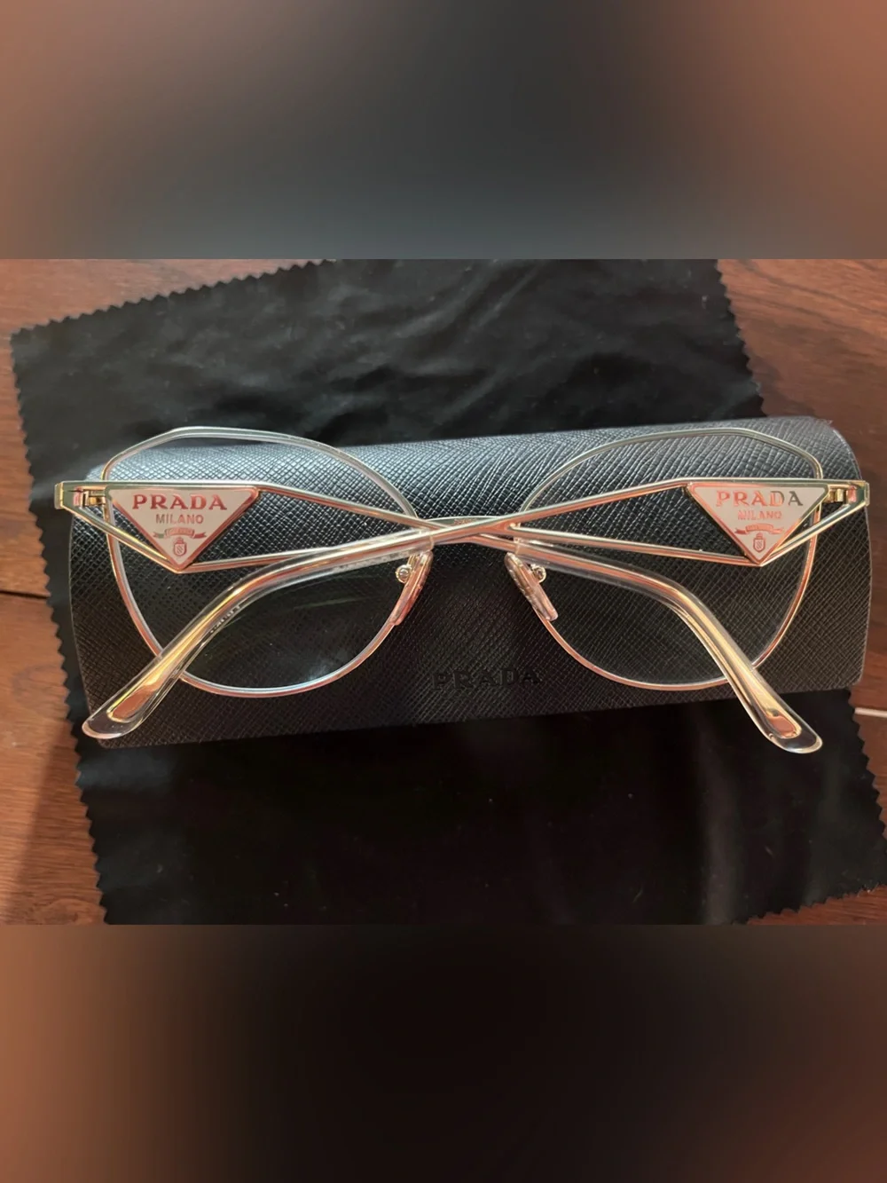 Prada - eyeglass frames - PR 52ZV - pale gold